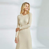 Cinessd - Long Knitted Sweater Dress for Women Casual Winter Sweater Dress