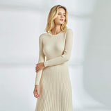 Cinessd - Long Knitted Sweater Dress for Women Casual Winter Sweater Dress