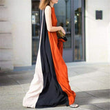 Cinessd - Summer Women's Patchwork Sleeveless Loose Maxi Dress New Fashion Ladies Clubwear Holiday Casual Long Sundress