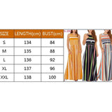 Cinessd - Women Ladies Boho Stripe Bodycon Sleeveless Maxi Dress Pocket High Waist Summer Beach Dress Sundress New