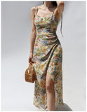 Cinessd - Flower Painting Maxi Dress