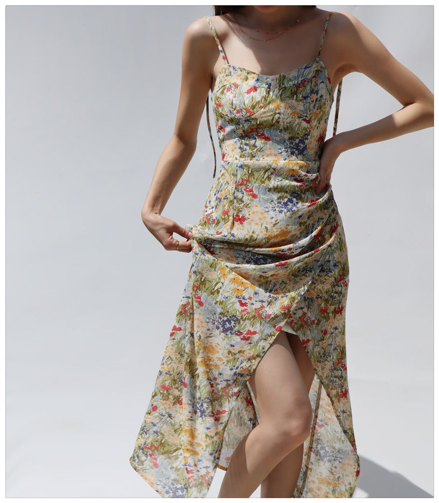Cinessd - Flower Painting Maxi Dress