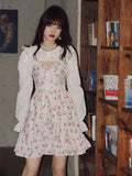 Cinessd - Vintage Rose Garden Puff Dress ~ HANDMADE