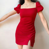 Cinessd - Paris Scene Mini Dress // Red ~ HANDMADE