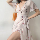Cinessd - 60s Style Cherry Wrap Dress