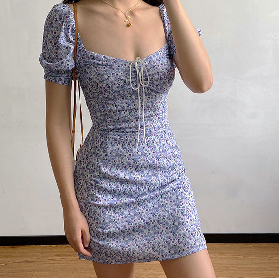 Cinessd - Pixie Floral Bustier Dress // Violet