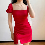 Cinessd - Paris Scene Mini Dress // Red ~ HANDMADE