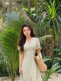 Cinessd - Bali Romance Pearl Midi Dress ~ HANDMADE