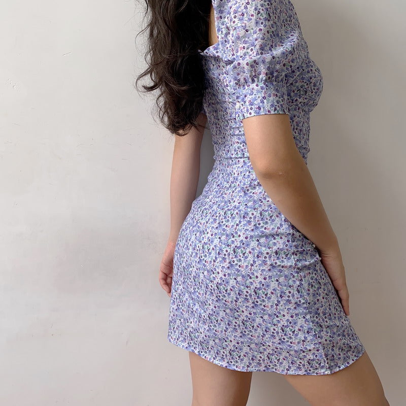 Cinessd - Pixie Floral Bustier Dress // Violet
