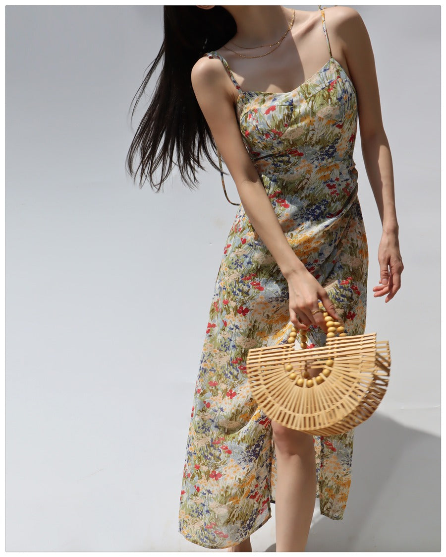 Cinessd - Flower Painting Maxi Dress