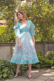 Cinessd  Fairy Aurora Butterfly Prom Dresses Puff Sleeves V-Neck Ruffles Evening Gowns A-Line Pleat Formal Party Dress