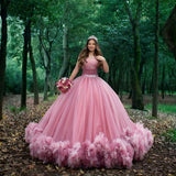 Cinessd  Sweet 16 Pink Quinceanera Dresses Off Shoulder Ruched Ball Gown Sweet 15 Dress Prom Gowns Vestido De 15 Anos Quinceanera