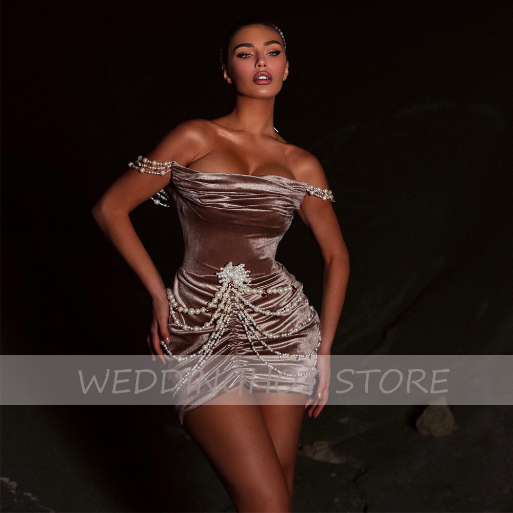 Cinessd Back to school outfit Silver Velour Evening Dresses Long 2021 Luxury Sexy Beads Strapless Prom Gown Simple Mermaid Lace Up Party Dress robes de soirée