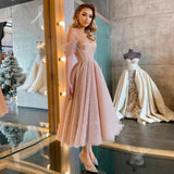 Prom Dresses  Cinessd Sunny Vintage pink Prom Dresses Off the Shoulder Shiny Tulle Custom Made Evening Gown Party Dress for Graduation 2022