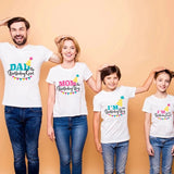 Cinessd  Family Matching T-Shirts Dad Mom Boys Girls Birthday Tshirts Funny Summer Family Look Twins Birthday Party Tees Tops Outfits