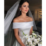 Cinessd Back to school Robe De Mariee Vestido Boho Wedding Dress Satin Longue Wedding Dress Robe