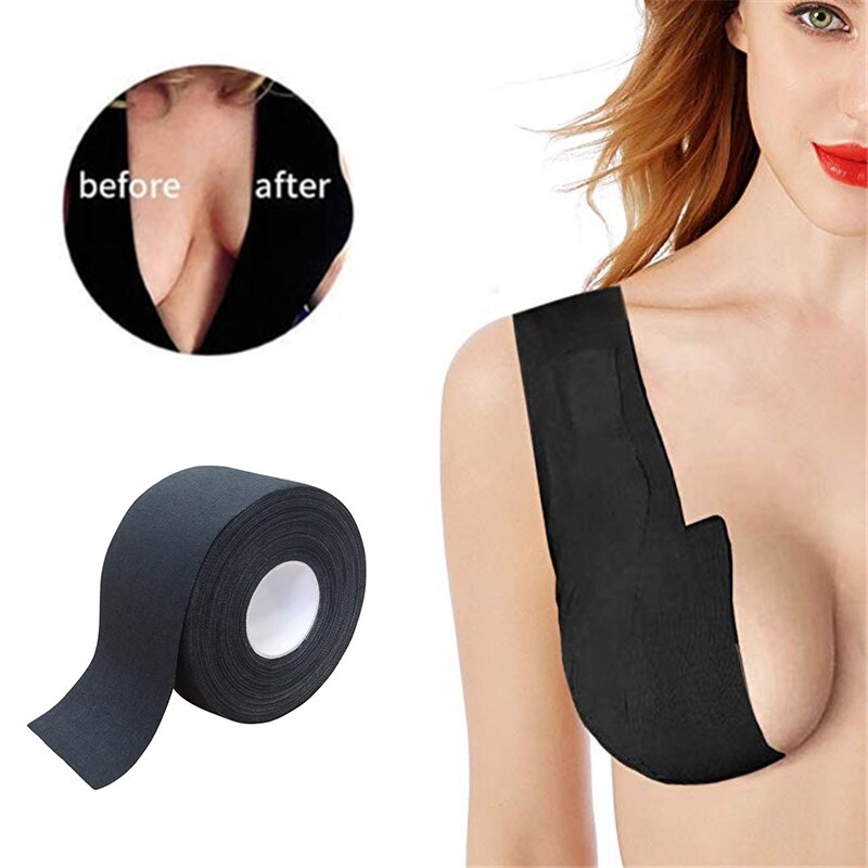 Cinessd 1 Roll 4M Chest Tape Bra Adhesive Invisible Bra Nipple Pie Cover Breast Lifting Tape Push Up Bralette Strapless Pad Sticky Bh