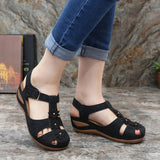 Soft Sole Beach Beach Sandals Women 2021 Summer Ladies Round Toe Hollow Out Shoes Female Comfortable Casual Flat Sandals