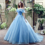 Quinceanera Dress With Train Vestidos 2021 New Elegant Party Prom Ball Gown Off The Shoulder Quinceanera Dresses Robe De Bal