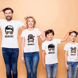 Cinessd  Funny Family Matching Tshirts Mom&Dad&Kid Life Shirts Mother Father Daughter Son Matching Clothes Family Life Outfits Look