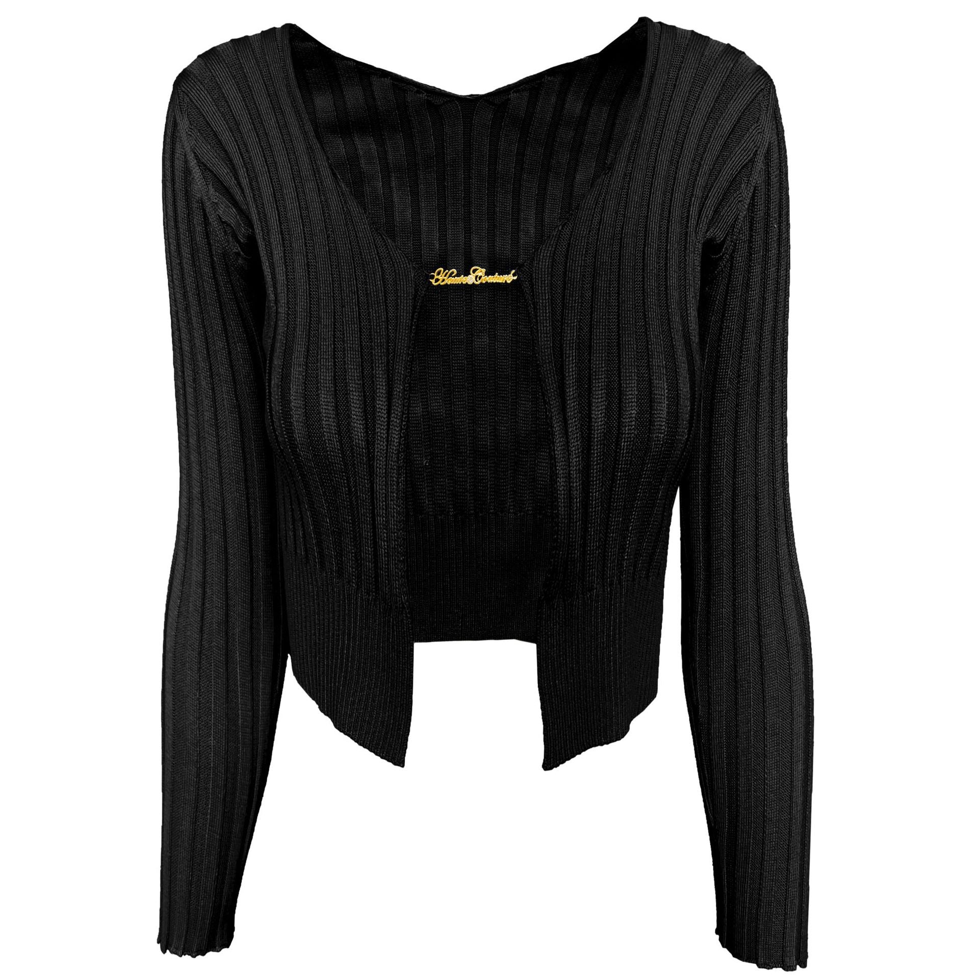 Cinessd  Y2K Fashion 2022 Spring Fall Corset Top Knit Bodycon Sexy Cardigan T-Shirt Long Sleeves  For Women's Clothing Tshirt Streetwear
