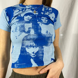 Cinessd  90S Vintage Gothic T-Shirt Women Punk Style Harajuku Streetwear E-Girl Graphic Print Crop Top Sweats Tee Y2K Aesthetic T-Shirt