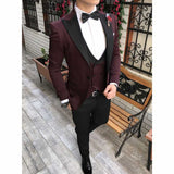 CINESSD    Custom Made Men Suits Olive Green Groom Tuxedos Notch Lapel Groomsmen Wedding Best Man 3 Pieces ( Jacket+Pants+Vest+Tie ) C894