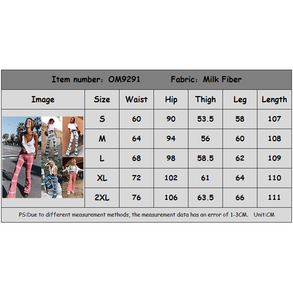 Cinessd  AA Women's Flared Pants High-Waist Trousers Stripes Casual Loose Slimming Pants Summer Bottoms