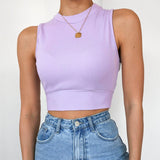 Cinessd  Sexy Backless Women Tank Top Bandage Slim Crop Top Summer 2022 Casual Streetwear Tops Solid Cotton Soft Criss Cross Top