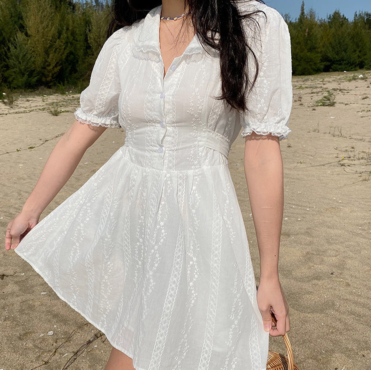 Cinessd - Arlene Milkmaid Lace Dress