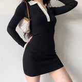 Cinessd - Perfect Match Knit Polo Dress ~ HANDMADE