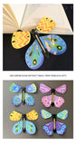The little butterfly that can fly with rubber band power pupates into a butterfly. The butterfly of freedom is a new and peculiar children's magic props small toy. girlfriend gift school season gift friend gift.