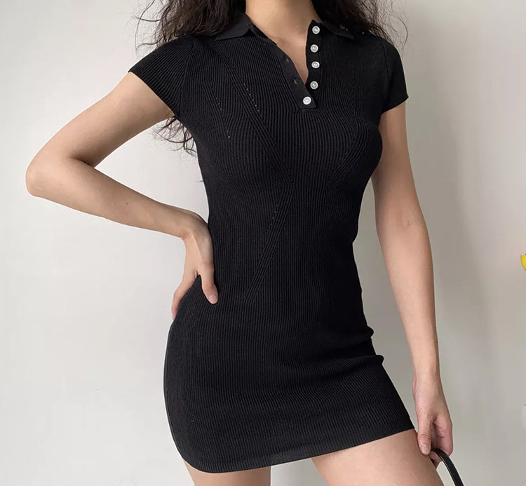 Cinessd - Tennis Club Knitted Polo Dress