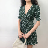 Cinessd - Argentina Wrap Dress // Chive Green
