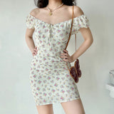 Cinessd - Flower Bebe Puff Dress