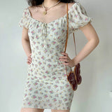 Cinessd - Flower Bebe Puff Dress