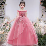 Cinessd Girls Princess Dress Long Formal First Communion Children Party Gown Kids Clothes Children Wedding Evening Birthday Vestidos