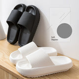 Summer Thick Platform Sandals EVA Slides Women Bathroom Shoes Outdoor Beach Flip Flops Home Indoor Anti-slip Men Ladies Slippers