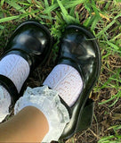Cinessd  Round Toe Platform Hook Loop Mary Janes Pumps Sweet Casual Brand Designer High Heels Summer Autumn Shoes Woman