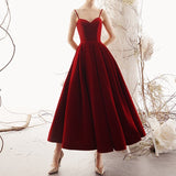 Cinessd    1Elegant Wine Red Long Dresses Evening  Formal Evening Gown for Women Sweetheart Velour Pretty Cheap Lady Party Dress