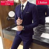 CINESSD   Jacket Vest Pants Mens Casual Business Formal Thin Solid Color Suit 3Pcs and 2Pcs High-end Groom Wedding Dress Blazer Trousers