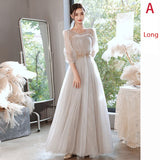 Cinessd  4 Styles Bridesmaid Dresses Fashion Women Graduation Gowns Lace Up Tulle Formal Long Evening Vestidos For Wedding Party