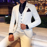 CINESSD     7XL Blazer Vest Pants New Boutique Fashion Solid Color Formal Casual Business Men's Suit Brand Groom Wedding Dress Party Suits