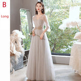 Cinessd  4 Styles Bridesmaid Dresses Fashion Women Graduation Gowns Lace Up Tulle Formal Long Evening Vestidos For Wedding Party