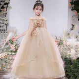 Cinessd Girls Princess Dress Long Formal First Communion Children Party Gown Kids Clothes Children Wedding Evening Birthday Vestidos