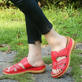 Slippers Women 2022 Summer Casual Flat Buckle Strap Shoes Comfort Sandals Ladies Slides Slip On Wedges Shoes Sandalias Hot