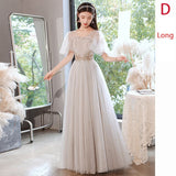 Cinessd  4 Styles Bridesmaid Dresses Fashion Women Graduation Gowns Lace Up Tulle Formal Long Evening Vestidos For Wedding Party