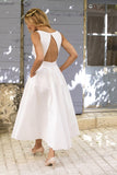 Cinessd  White Party Dresses Women Evening 2022 Spring Sexy  Backless  Office Lady  Undefined  Bridesmaid Dress A Formal Dress