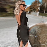 Cinessd  Summer Bodycon Dress Women Party Dress 2022 New Arrivals Long Sleeve Off The Shoulder Dress Elegant Sexy Club Night Dresses
