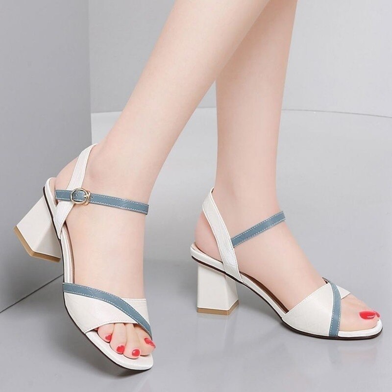 Cinessd Back to school outfit Women Wedge Sandals Designer Pumps Mid High Heels Slipper Casual Platform Shoes
